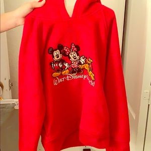 Red Disney world hoodie good condition